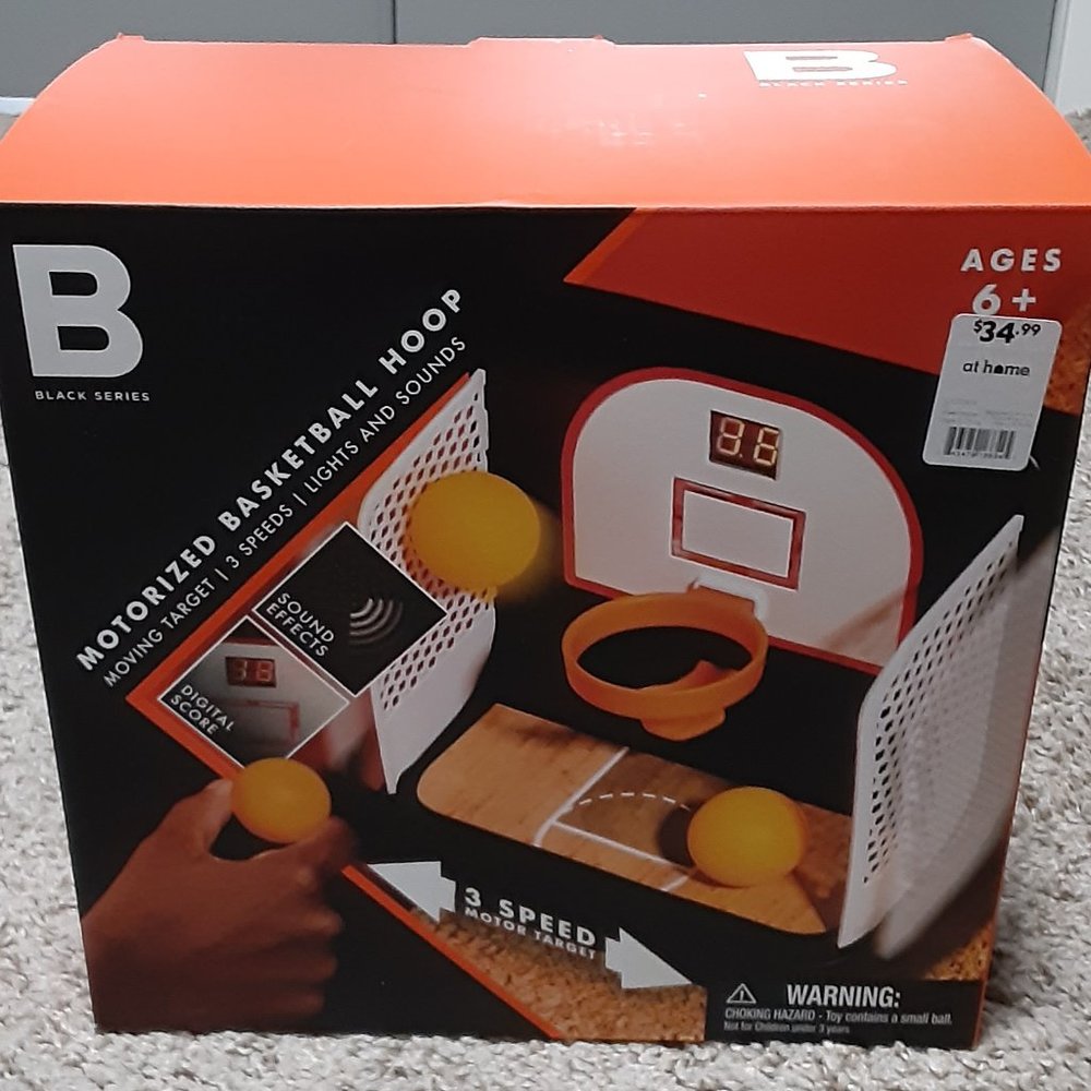 Black Series Motorized Basketball Hoop Age 6+ NIB Retail $34.99.